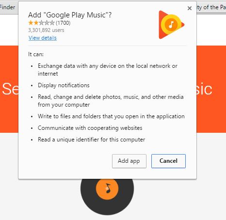 add app to chrome